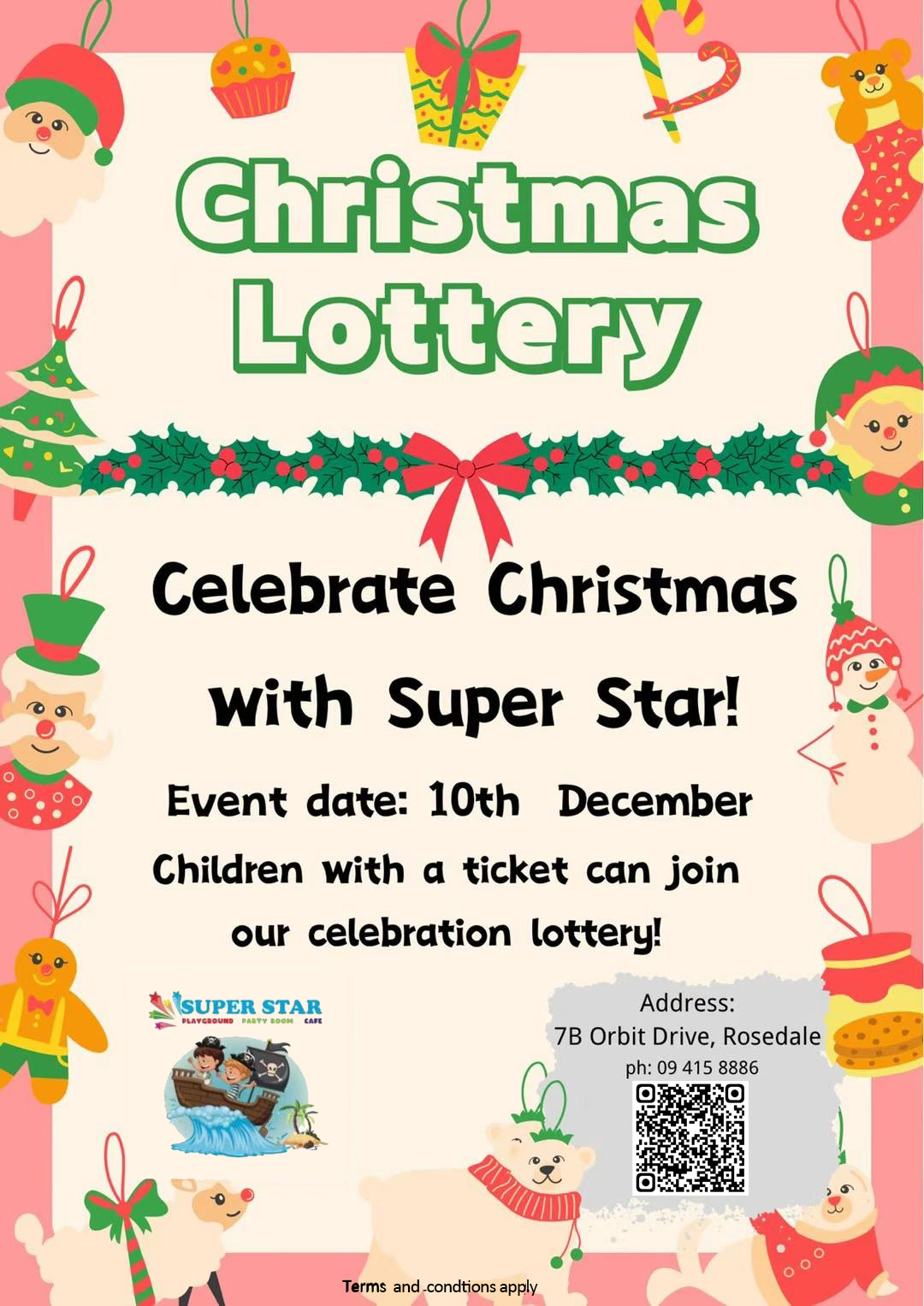 Christmas event indoor playground lottery